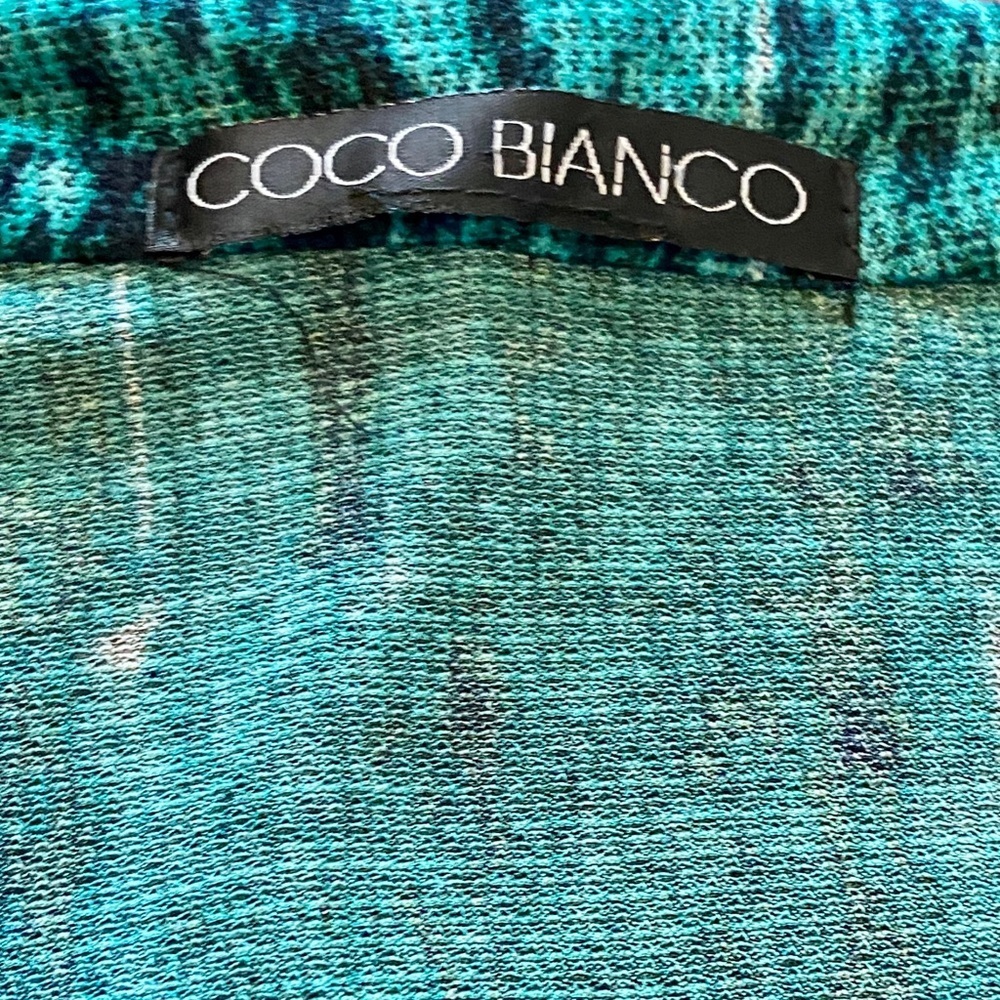 Coco Bianco Cowl Neck Green & Black Top - Picture 4 of 8